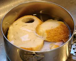 soaking bread